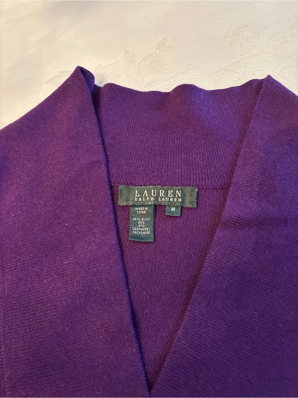 Ralph Lauren Purple V-Neck Sweater
